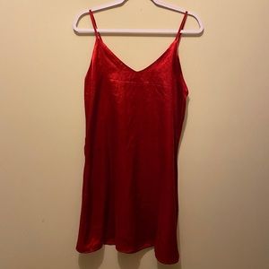 Zaful Silk Red Dress